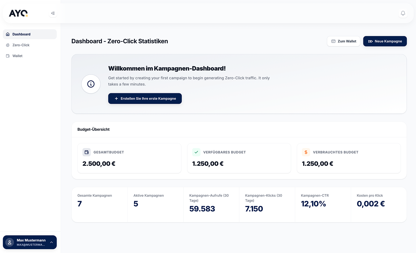 AYO Advertiser Dashboard