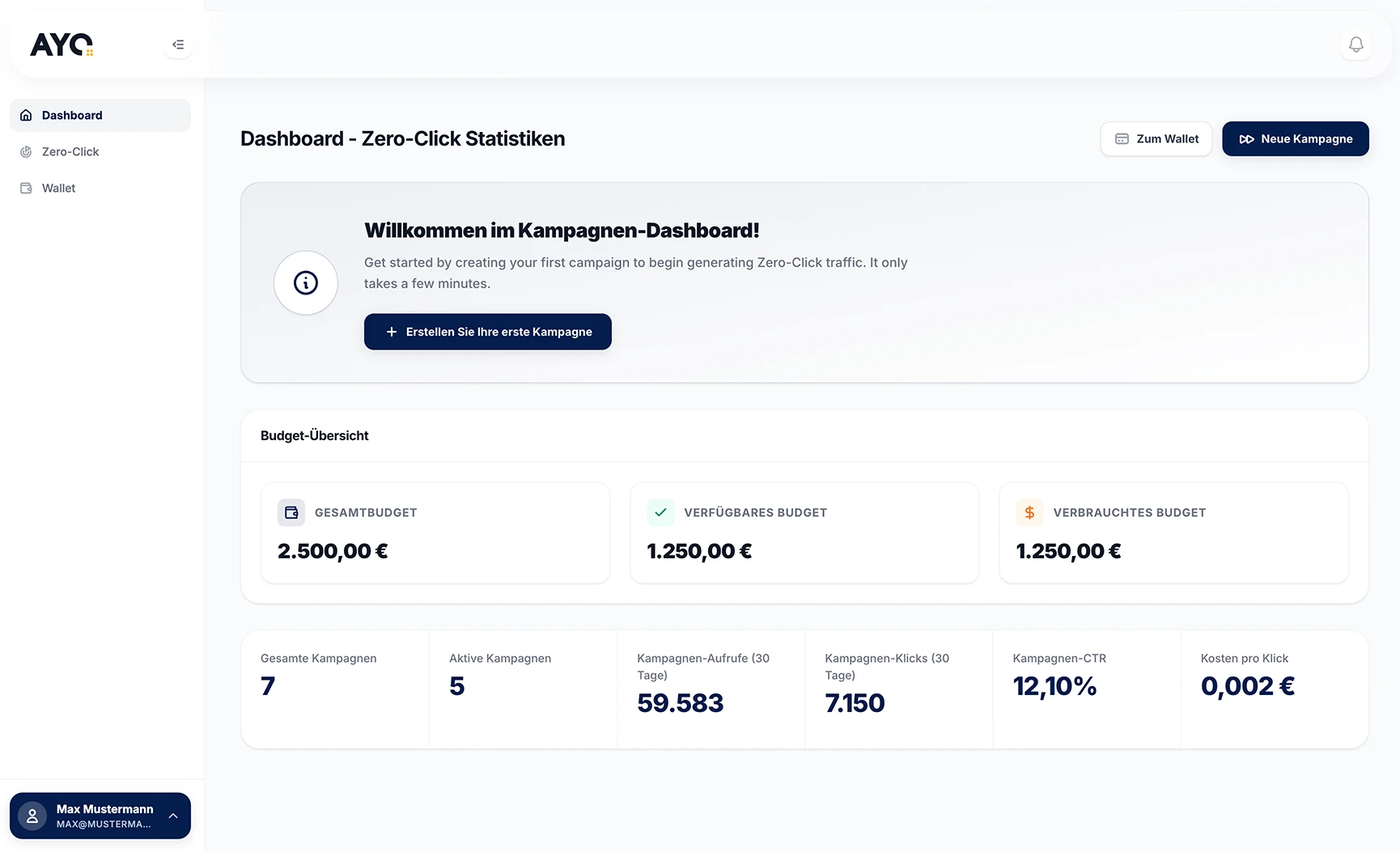 AYO Advertiser Dashboard